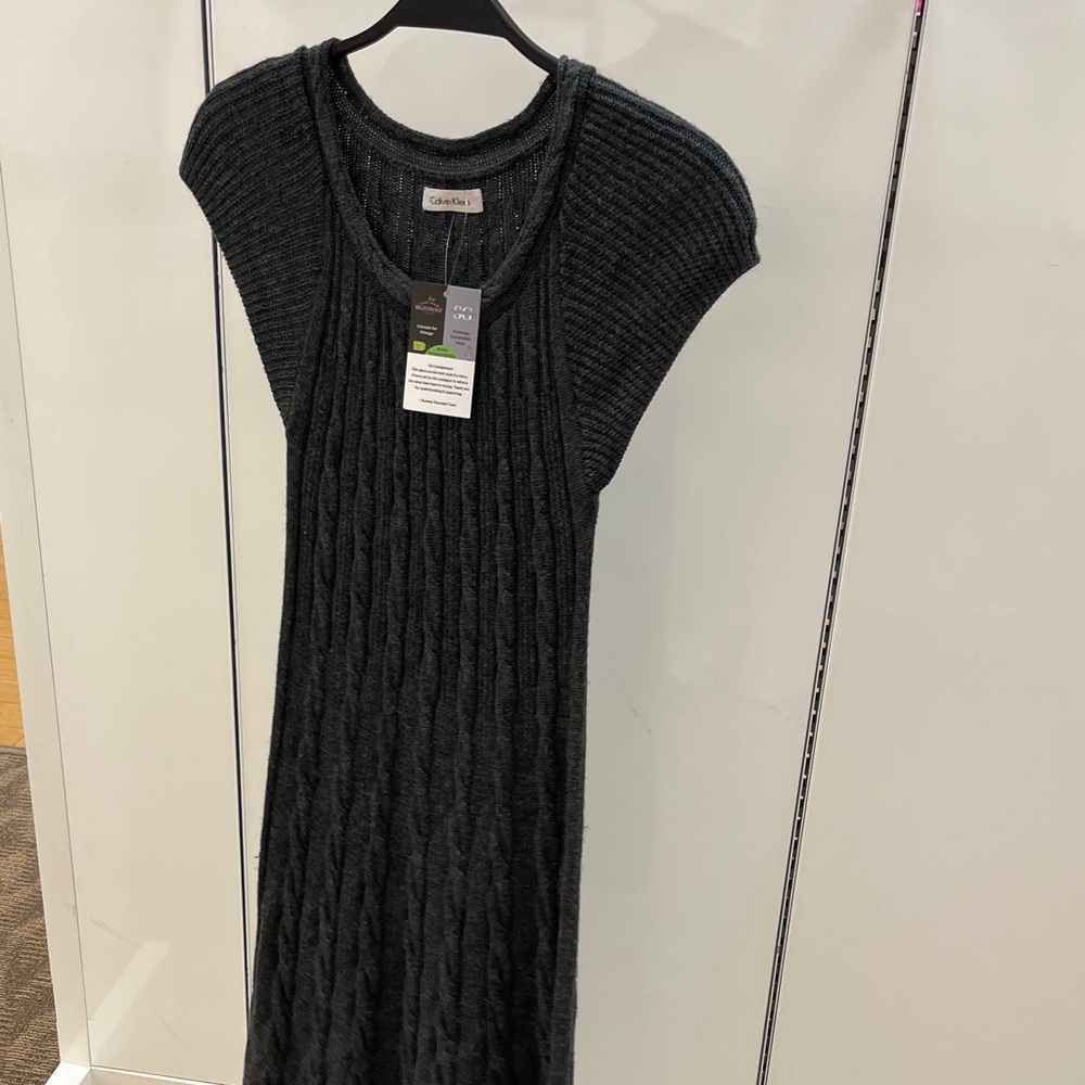 Calvin Klein Charcoal Knit Dress